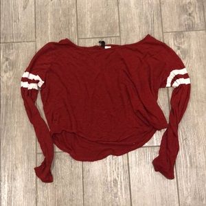 H&M red crop top
